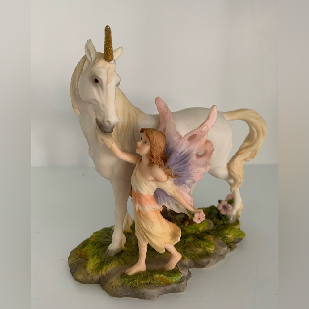 Romantic Fairies and Unicorn Figurine